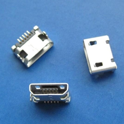 上海microUSB B type 5pin (焊腳:SMT, 外殼:前貼后插) 無(wú)翻邊無(wú)柱7.20mm