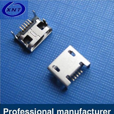 上海microUSB B type 5pin (焊腳:SMT, 外殼:DIP) 無(wú)翻邊